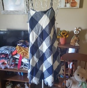 Blue gingham dress